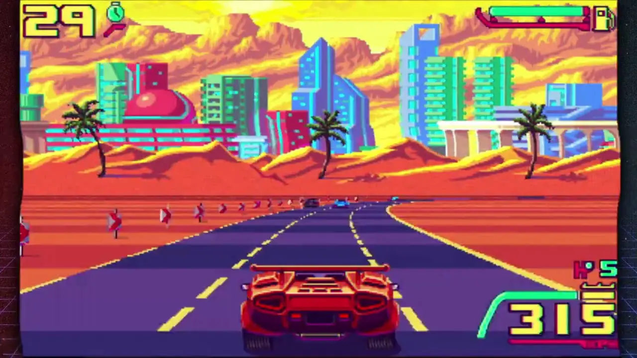 Uno screenshot di 80's Overdrive