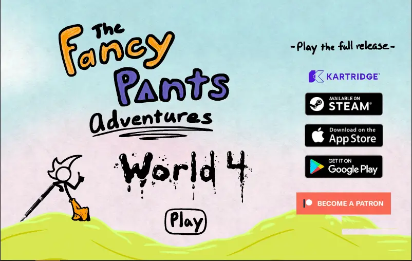 The Fancy Pants Adventures World 4 title screen
