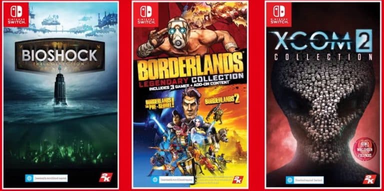 2k, le versioni nintendo switch di bioshock, xcom2 e borderlands richiedono grandi download