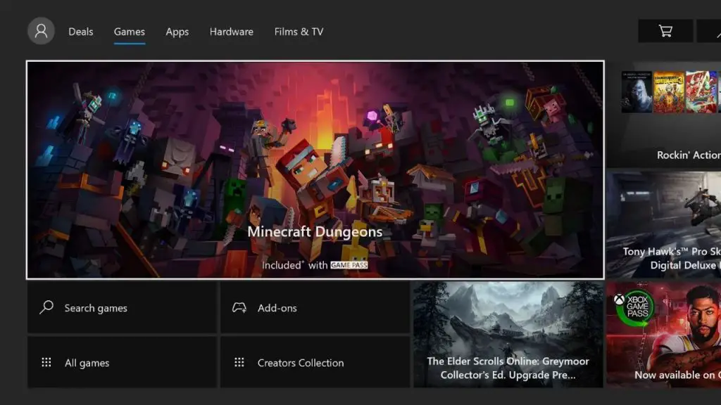 Xbox store