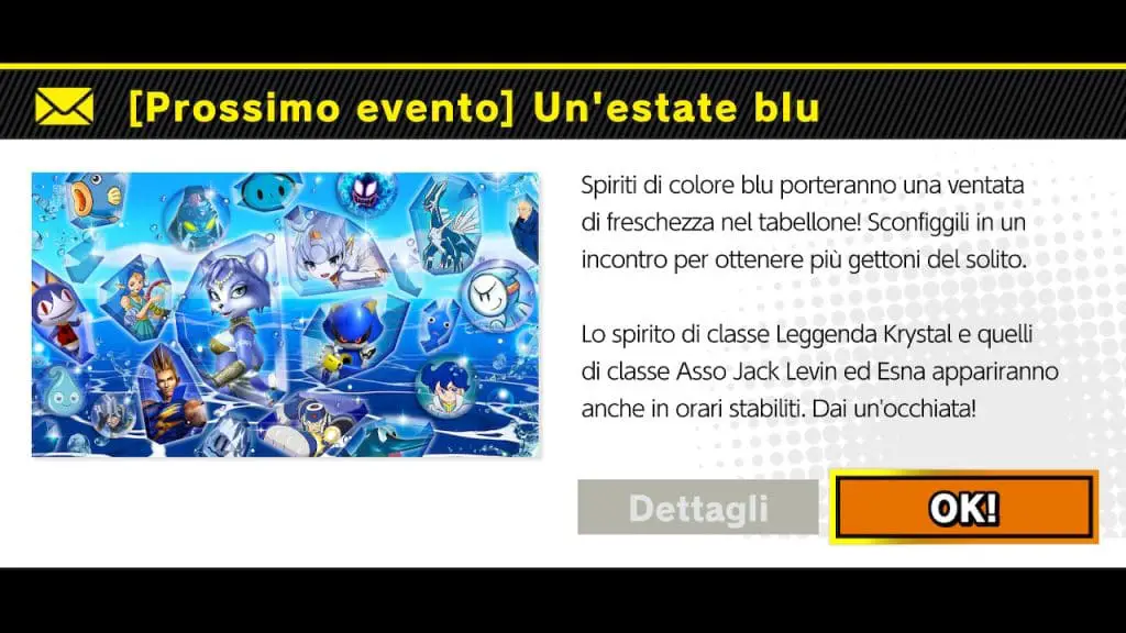 La notifica in-game dell'evento.