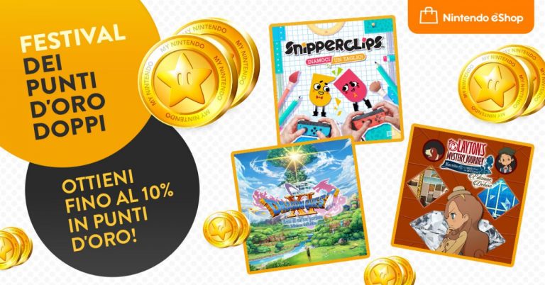 Il festival dei punti d’oro doppi sul nintendo eshop, come funziona e quali sono i titoli