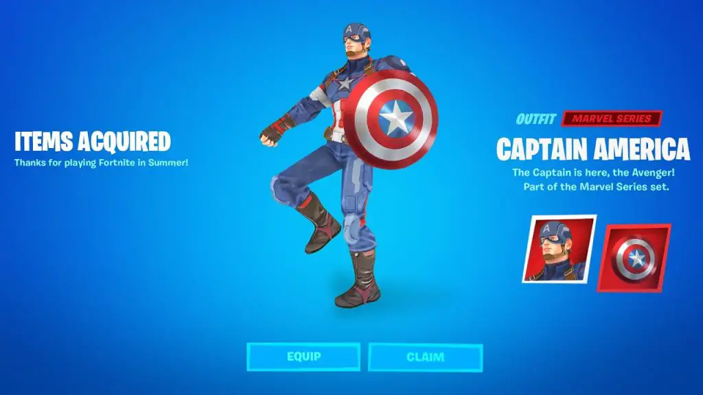 Fortnite si prepara a festeggiare il 4 luglio con Capitan America 1