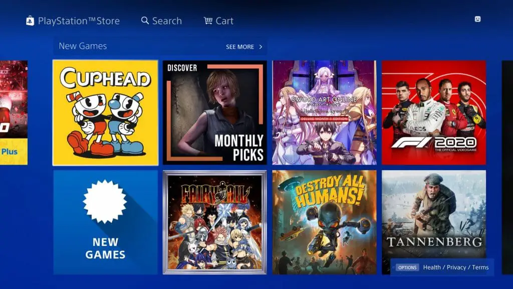 Cuphead PlayStation Store
