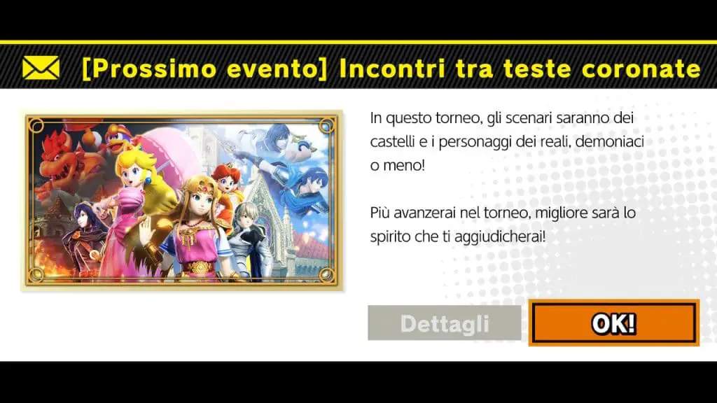 Super Smash Bros. Ultimate, arriva il torneo “Incontri tra teste coronate”