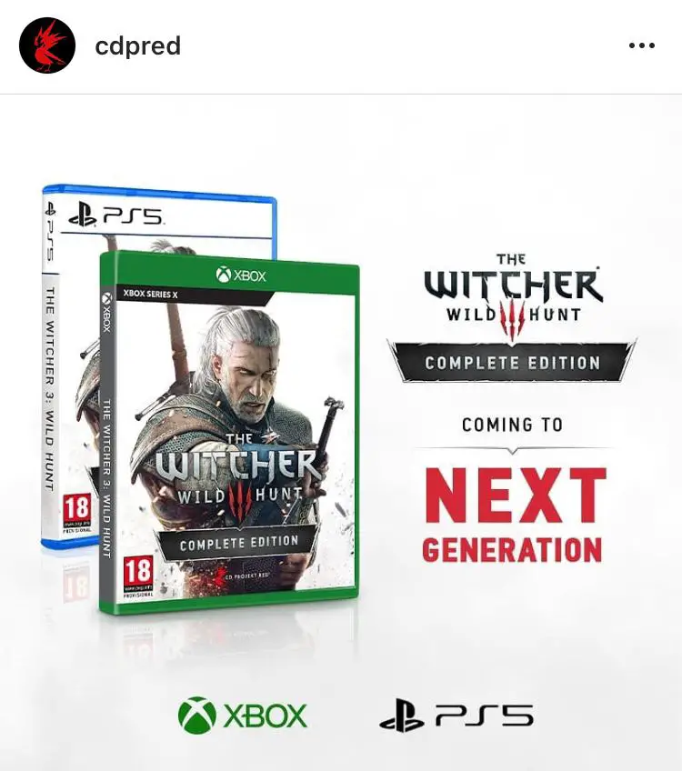 The Witcher 3 arriverà su next gen con una versione potenziata