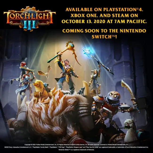 Torchlight III arriverà il 13 Ottobre su console e PC