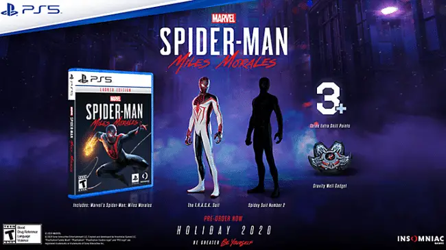 spider-man miles morales launch edition playstation 5 track suit