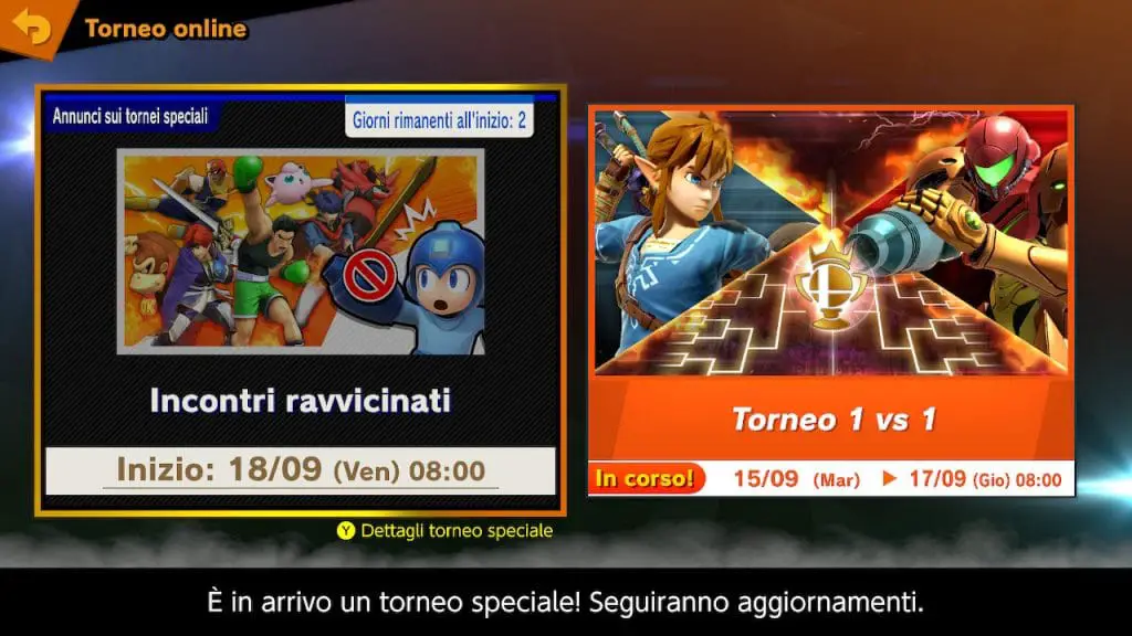 Super Smash Bros. Ultimate, torneo online a tema “Incontri ravvicinati”