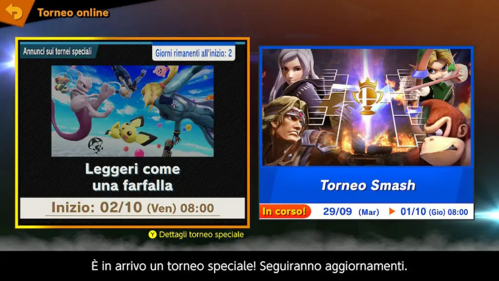 Super Smash Bros. Ultimate, in arrivo il torneo dei pesi piuma