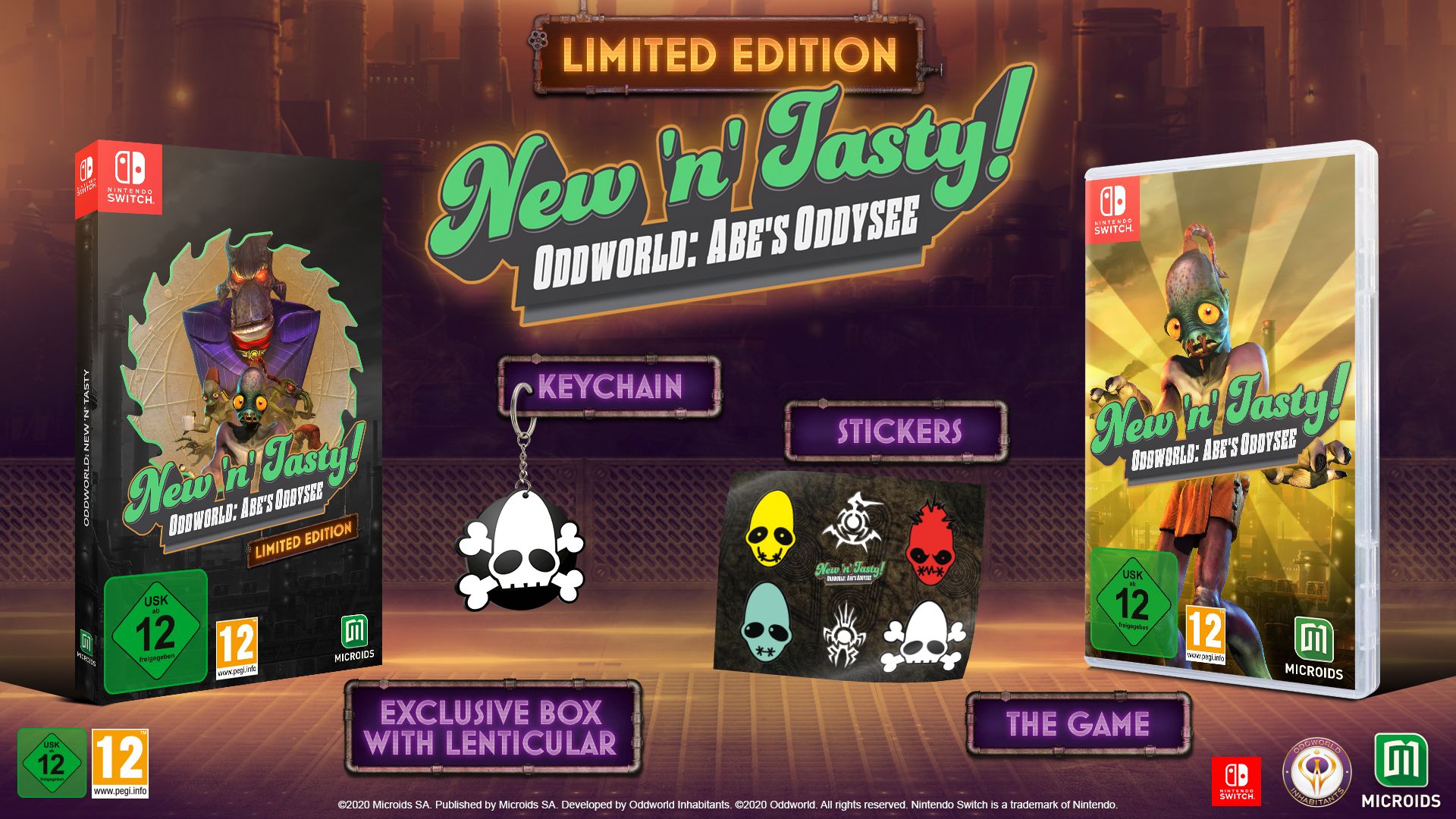 Oddworld, Oddworld New ‘n‘ Tasty, Oddworld Soulstorm, Oddworld Nintendo Switch, Oddworld Limited Edition