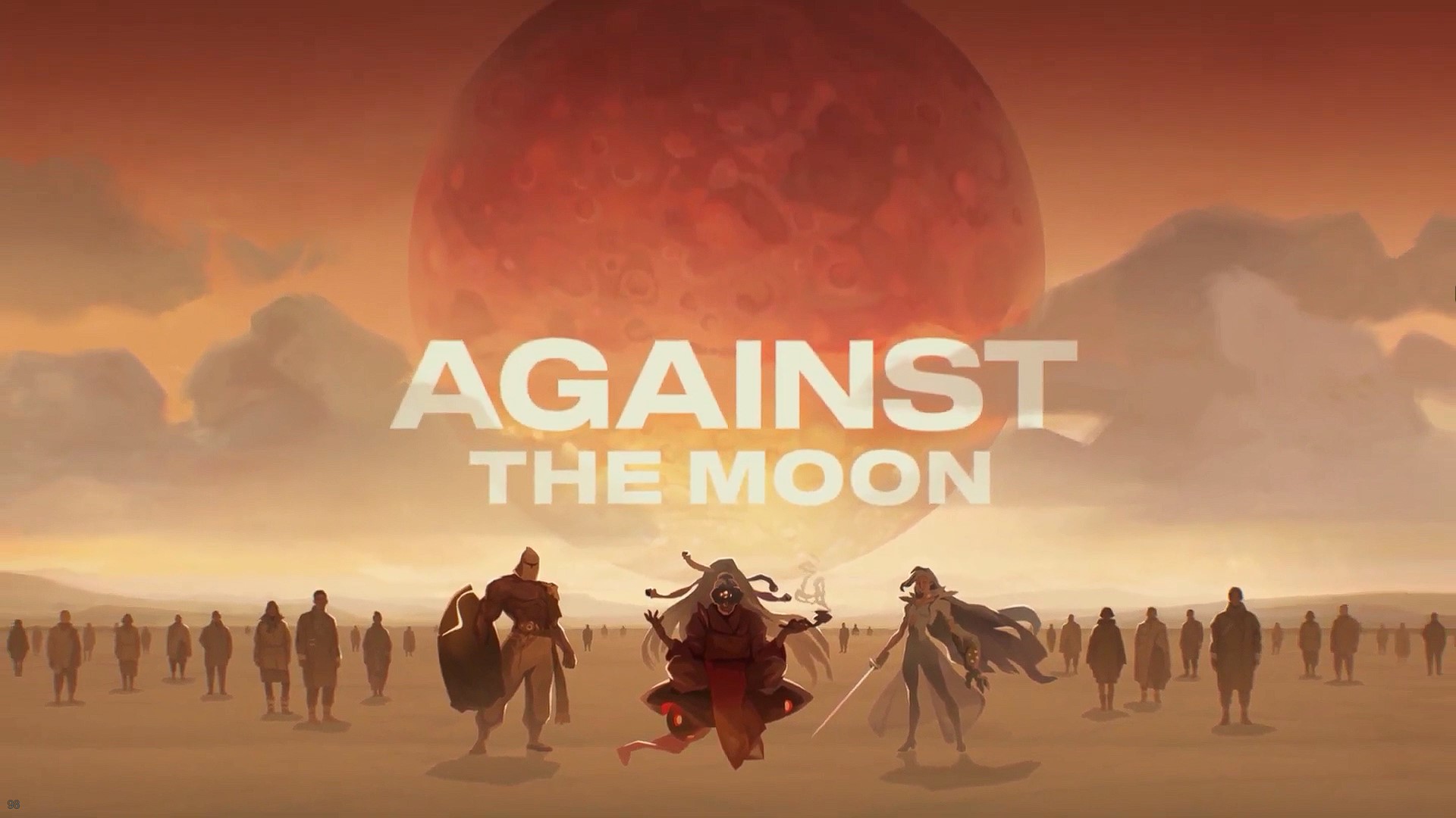 against the moon