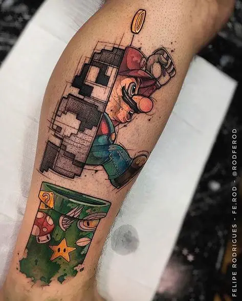 tatuaggio super mario