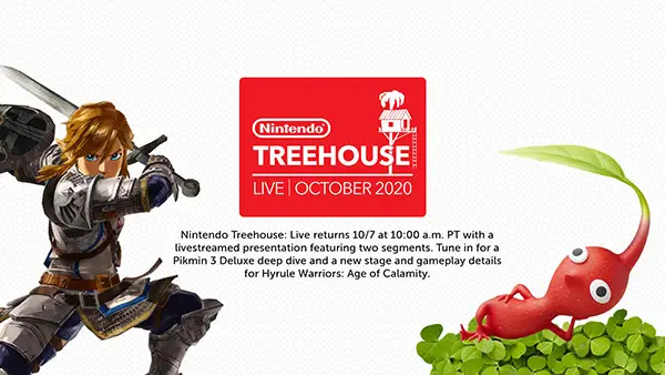 Immagine di copertina del Nintendo Treehouse Live di ottobre 2020