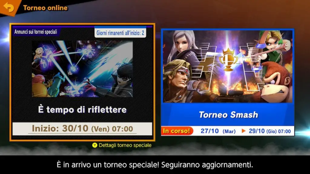 Super Smash Bros. Ultimate, “È tempo di riflettere” nel torneo del weekend