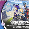 Genshin impact, tier list dei personaggi (1. 1)