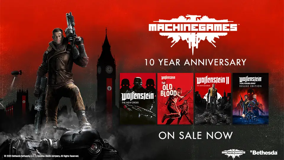 Wolfenstein e MachineGames presentano un bundle per il 10 anniversario