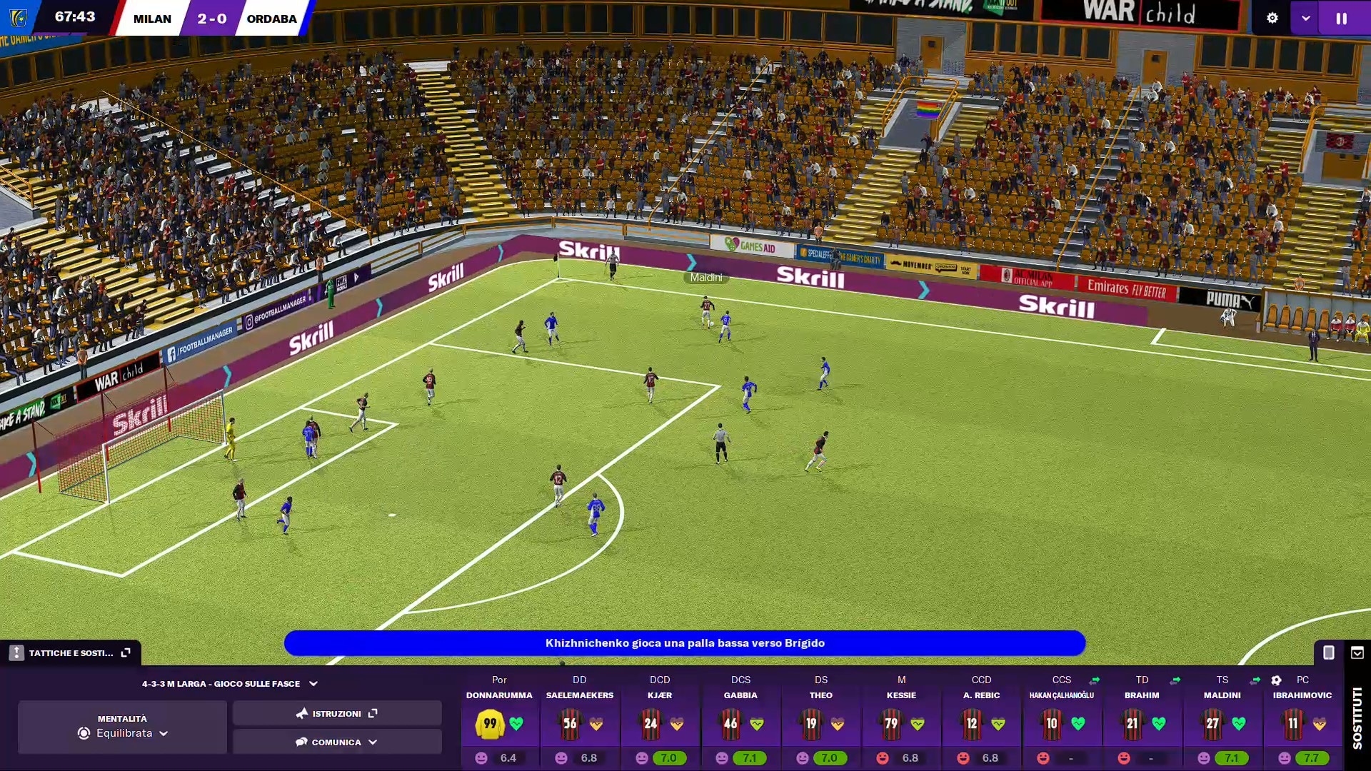 Football Manager 2021 interfaccia