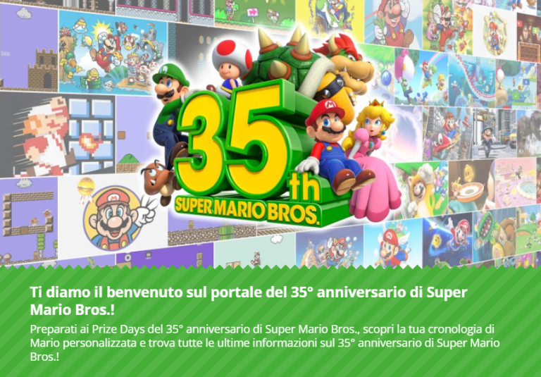 35 giorni di premi super mario bros a partire dal 16 novembre con il nuovo concorso a premi