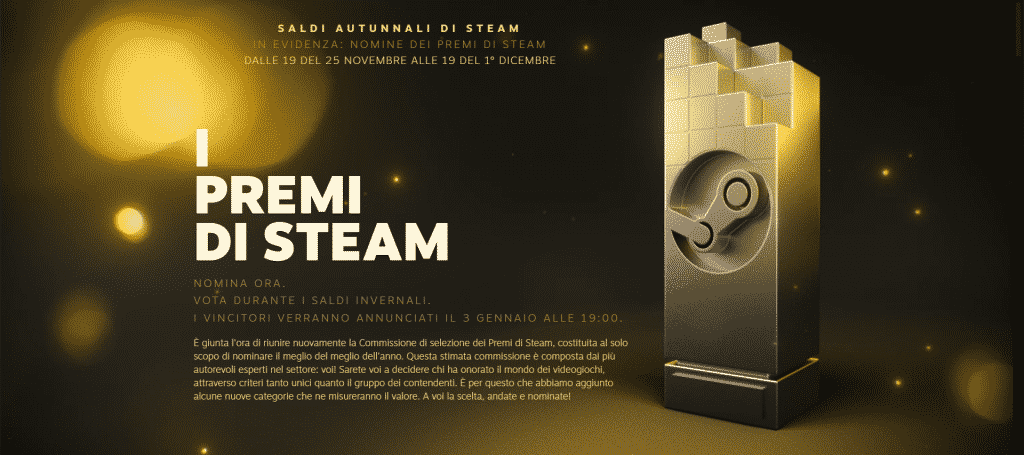 Steam awards: scegli i tuoi candidati Steam awards