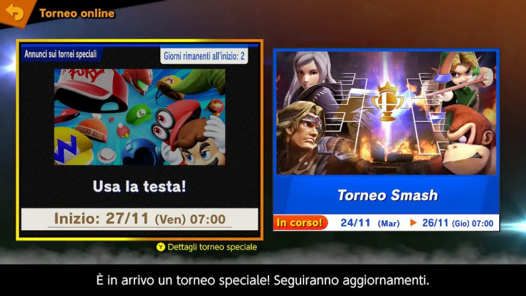 Super Smash Bros. Ultimate, arriva il torneo online del weekend “Usa la testa!”