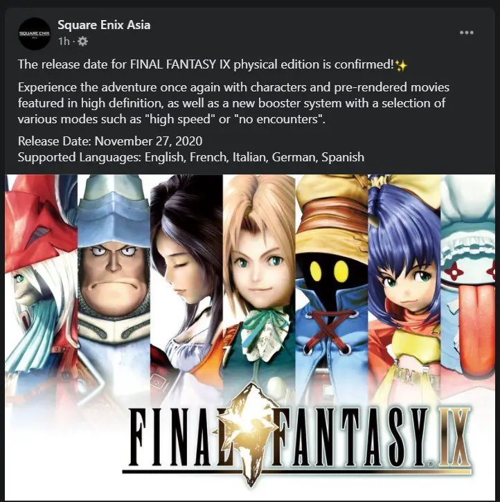 final fantasy ix switch retail