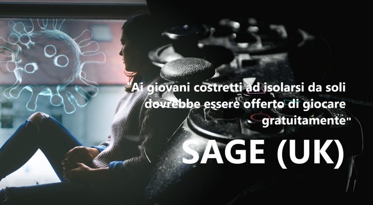 Sage: ai giovani costretti ad isolarsi da soli dovrebbe essere offerto di giocare gratuitamente