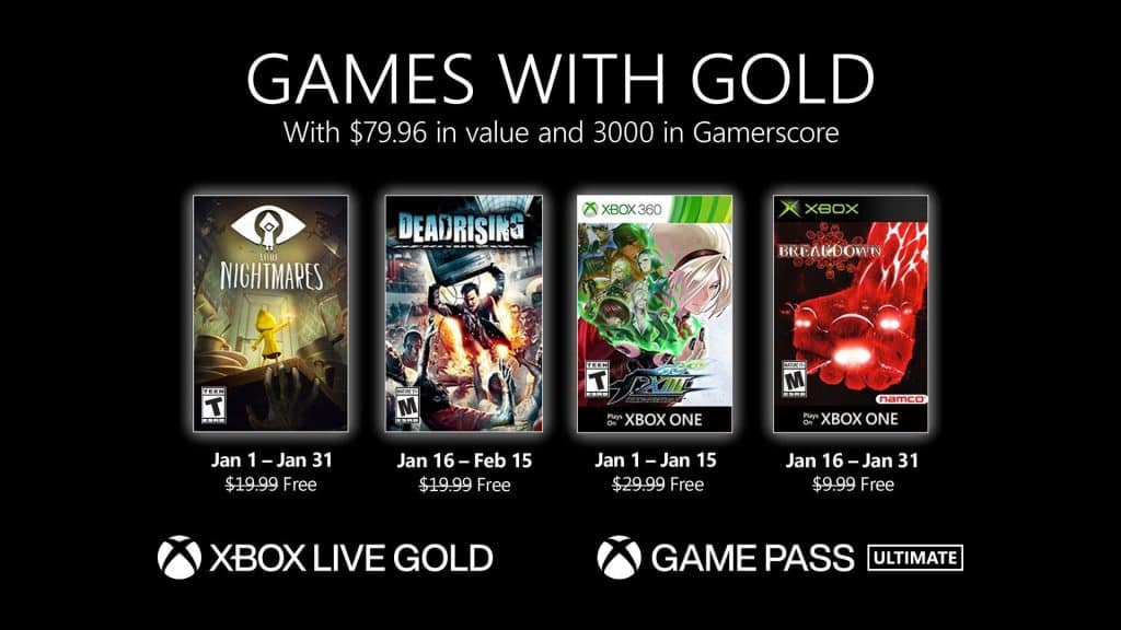 Games with gold, ecco i giochi di gennaio