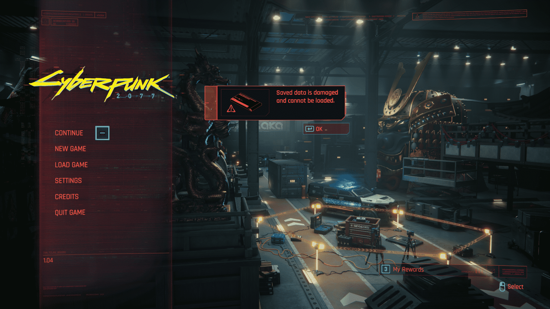 bug cyberpunk 2077 salvataggi