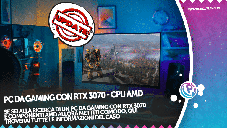 Pc da gaming con rtx 3070, configurazione amd