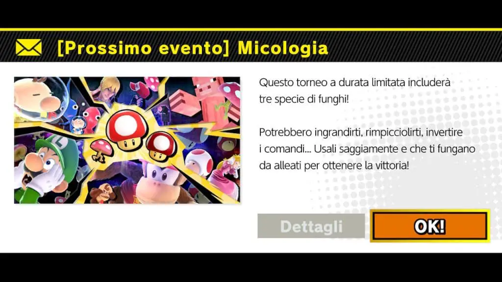 Super Smash Bros. Ultimate, torneo online “Micologia” a base di funghi
