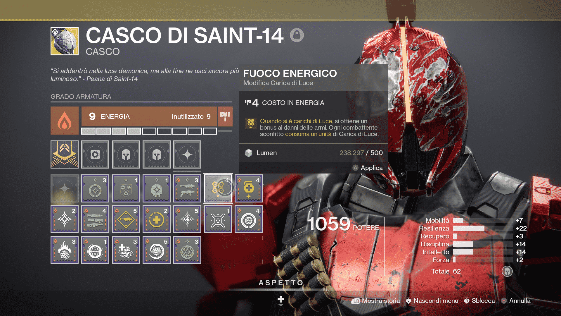 destiny 2 guida carica di luce build