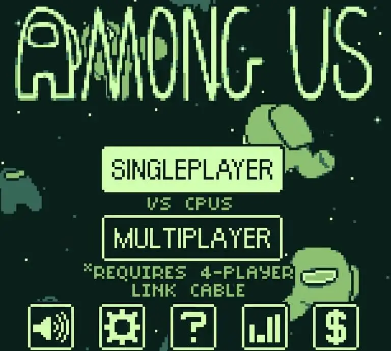 Come sarebbe Among Us su Nintendo Game Boy?