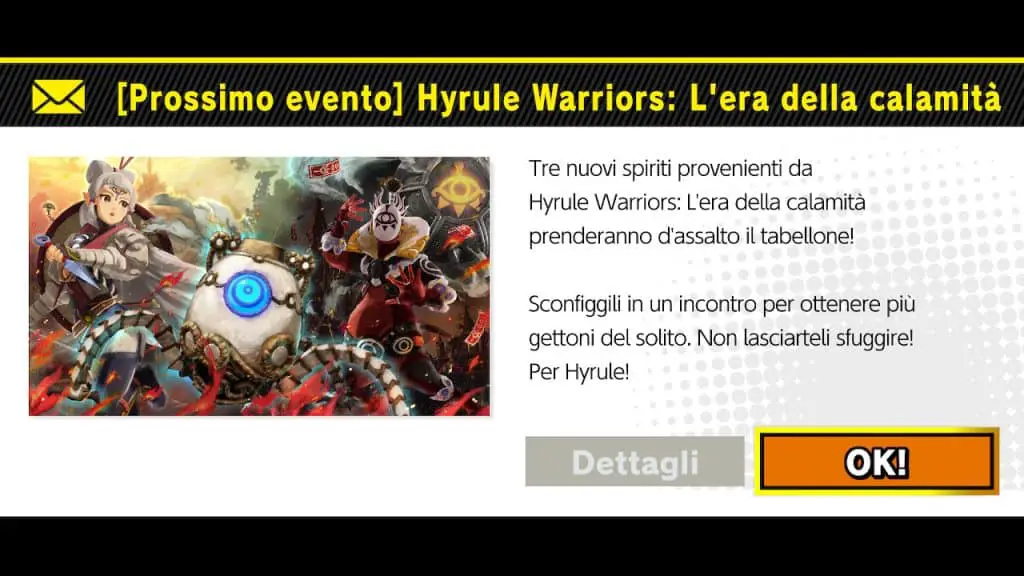 Super Smash Bros. Ultimate, Spiriti da Hyrule Warriors: L’era della calamità