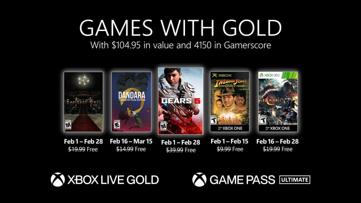 Xbox, ecco i Games With Gold di Microsoft per febbraio 2021