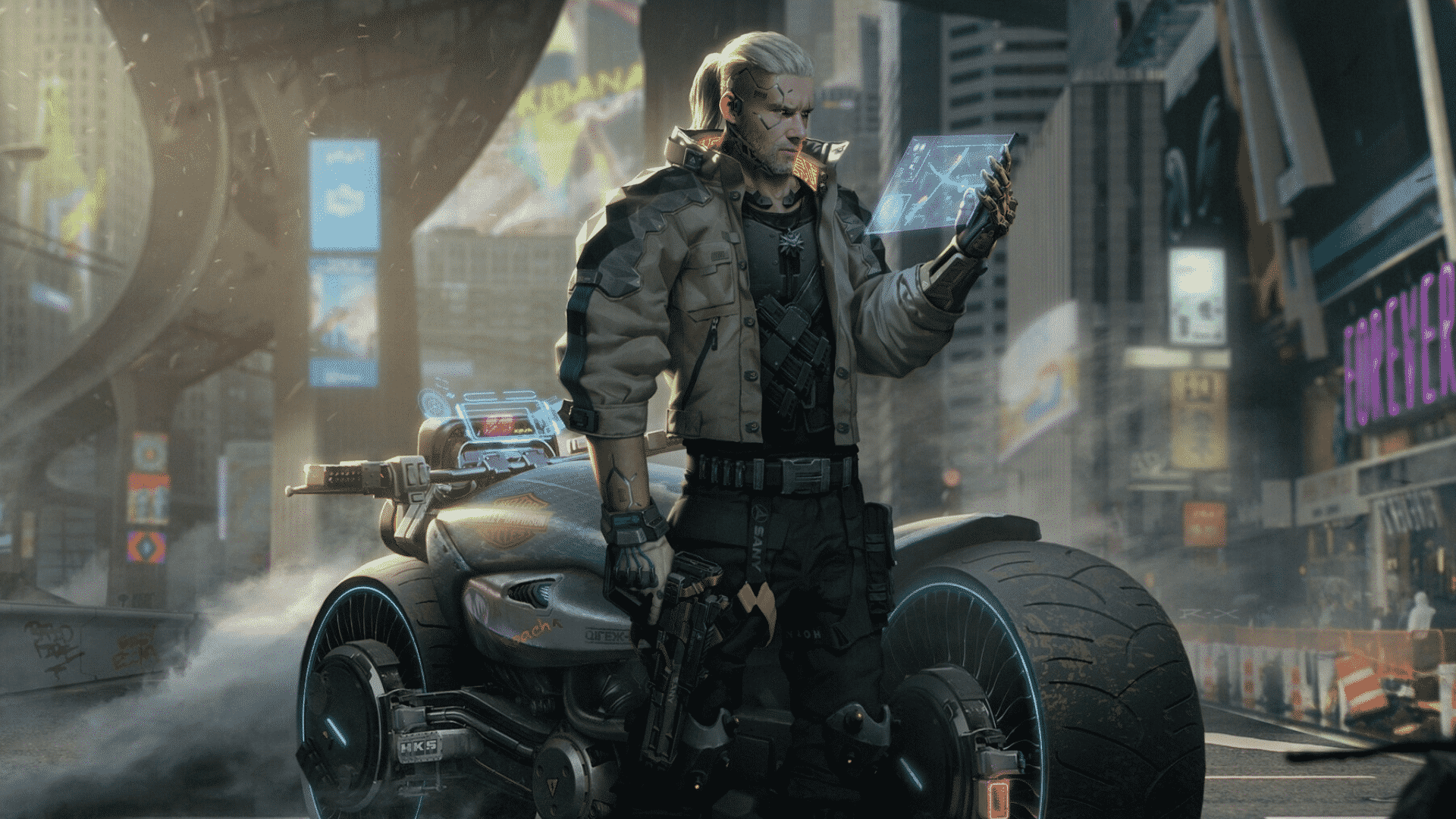 Geralt Cyberpunk 2077