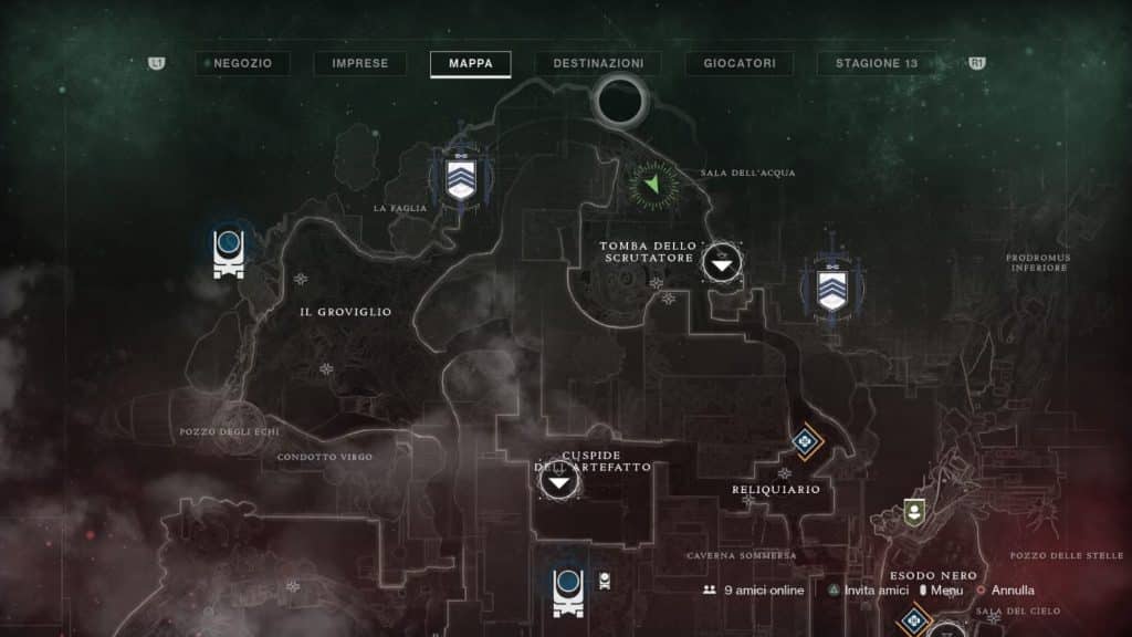 mappa xur nessus