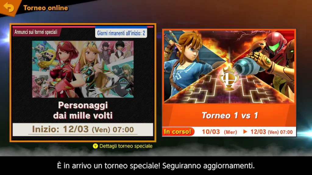 Super Smash Bros. Ultimate, torneo online “Personaggi dai mille volti”