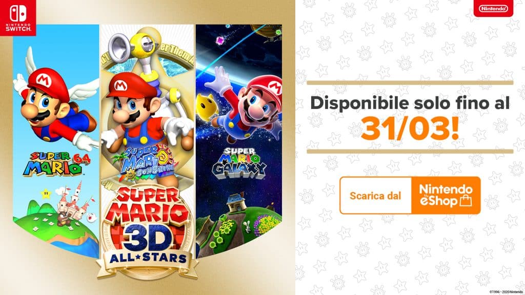 Super mario 3d all-stars, l'unico modo per acquistarlo dopo marzo 2021