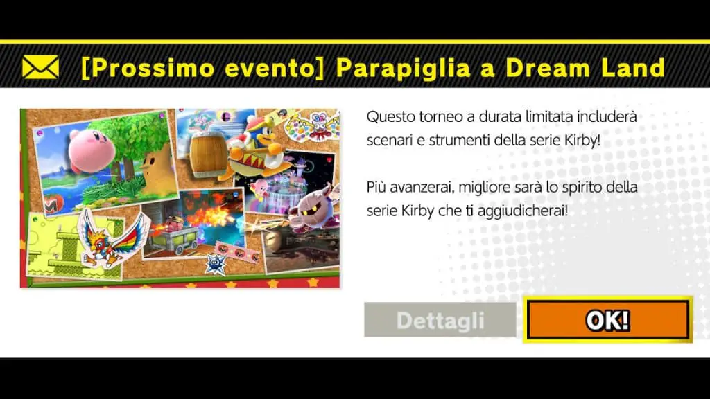 Super Smash Bros. Ultimate, torneo del weekend “Parapiglia a Dream Land” per Kirby