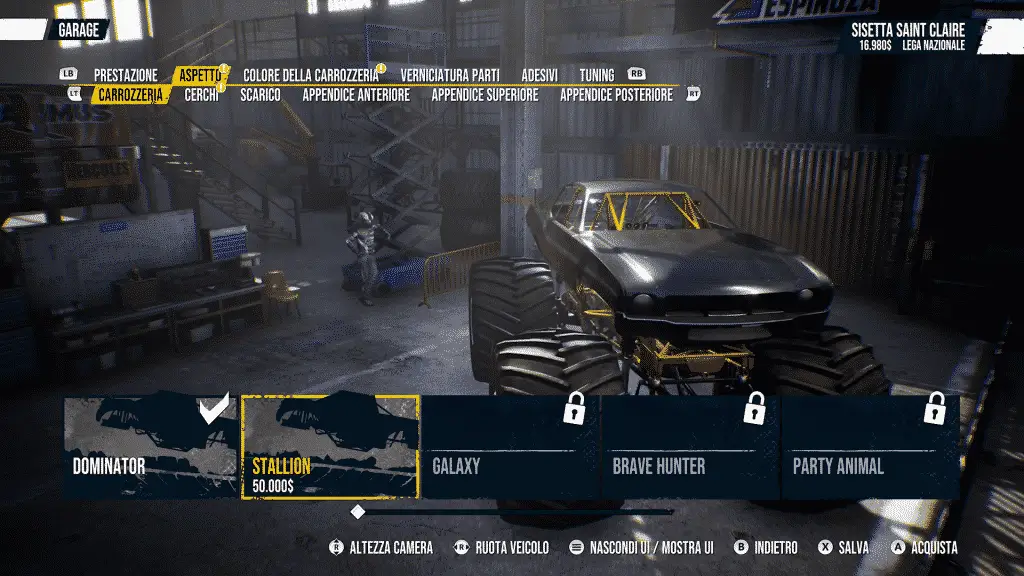 Monster Truck Championship Xbox Series XS personalizzazione