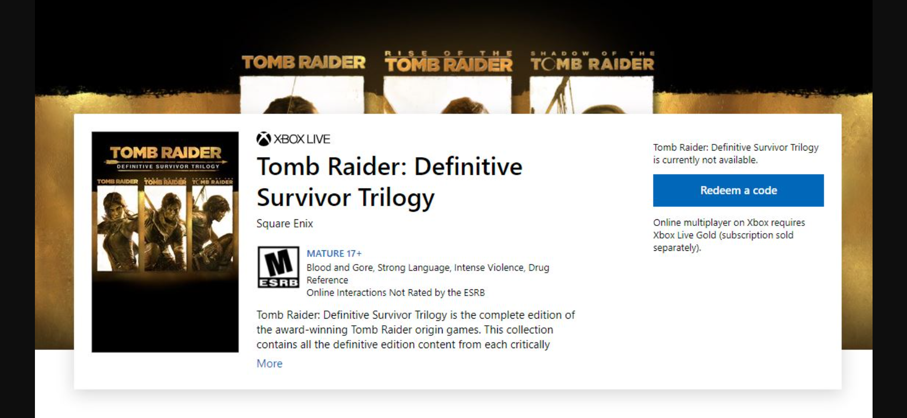 Tomb Raider Definitive Survivor Trilogy