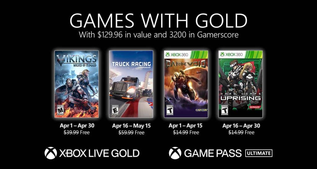 Xbox live gold giochi gratis aprile 2021