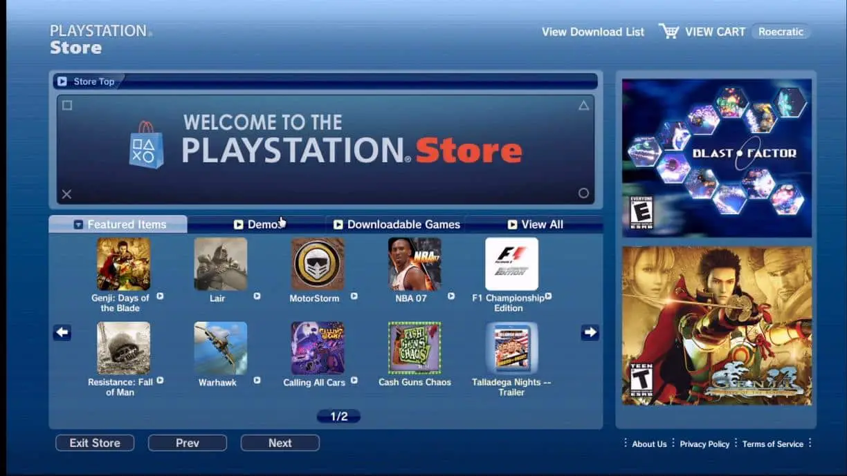 PlayStation Store 2006