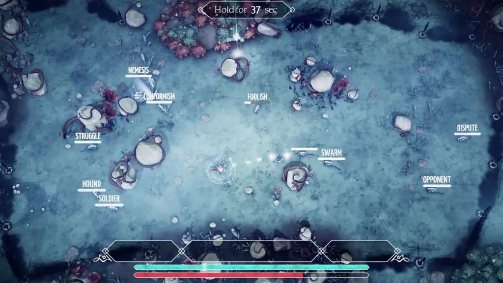 Screenshot di un combat di Nanotale - Typing Chronicles