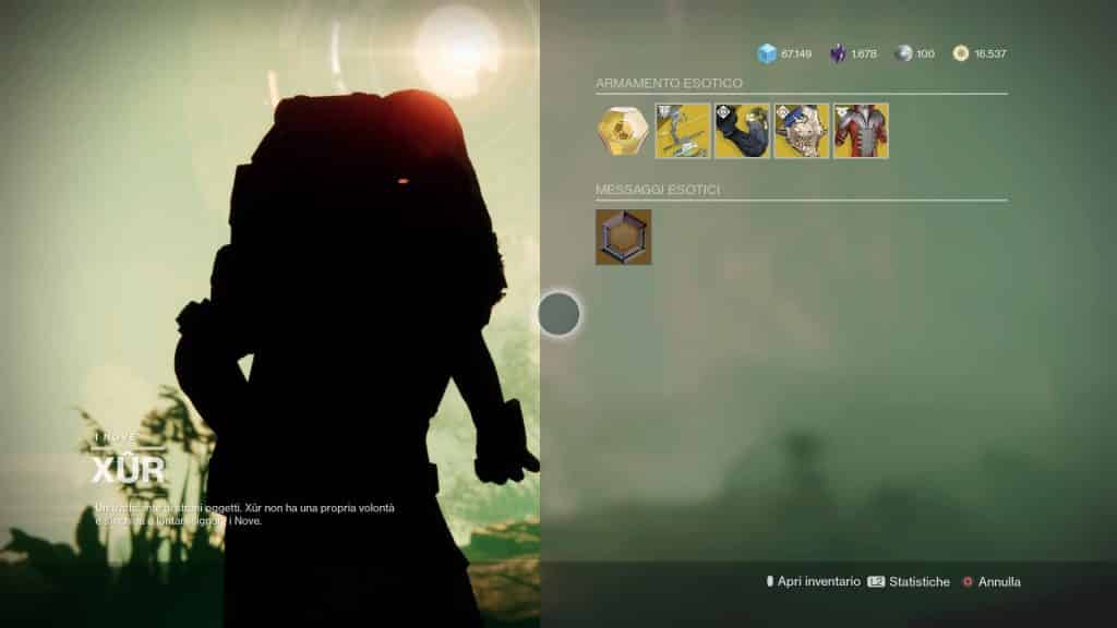 Destiny 2: guida alla location di Xur e alle esotiche della settimana (19-23 marzo) 1