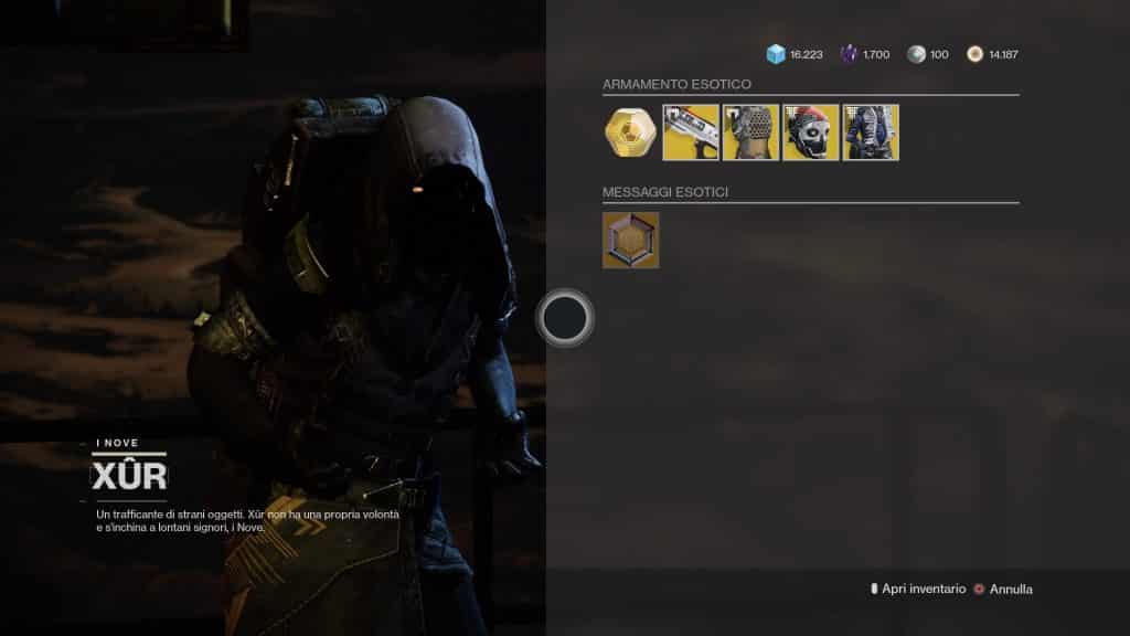 Destiny 2: guida alla location di Xur e alle esotiche della settimana (26-30 marzo)