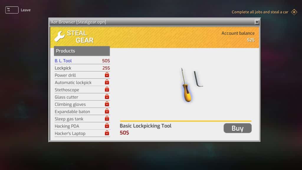 In Thief Simulator 2 avremo la possibilità di sbloccare nuovi strumenti