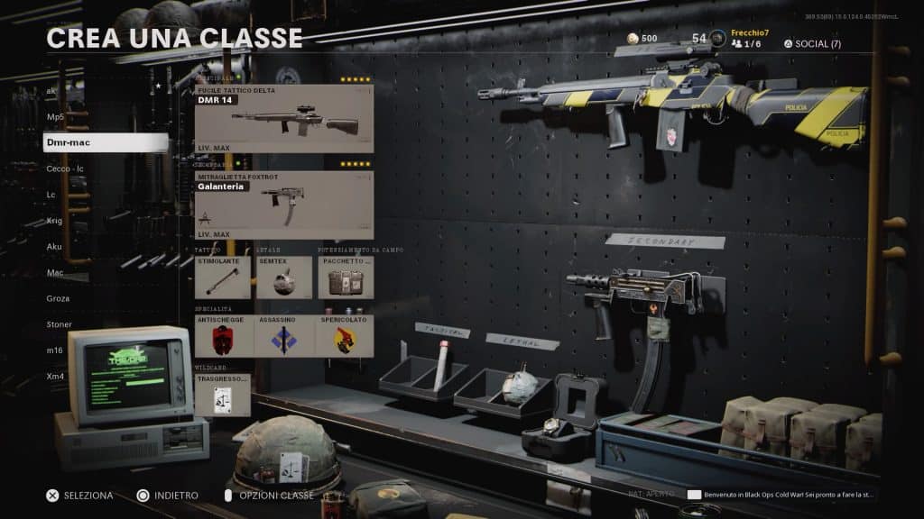 Setup classe (dmr14 - mac10) call of duty: black ops cold war