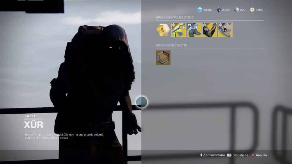 Destiny 2: guida alla location di Xur e alle esotiche della settimana (23-27 aprile)